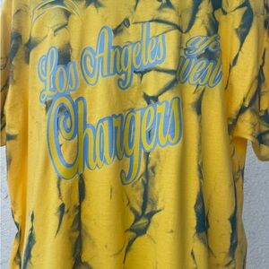 Los Angeles Chargers Shirt Yellow and Black Tie-Dye